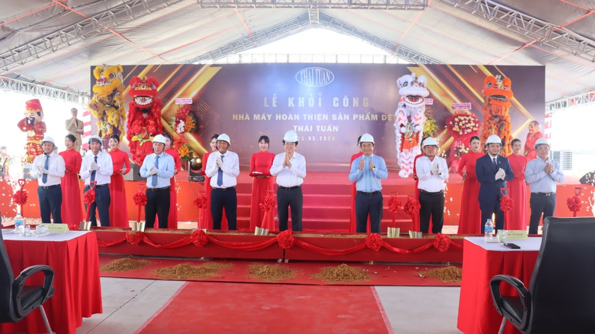 Thai Tuan Corporation has started construction on a textile product finishing factory worth 12,800 billion VND in Long An